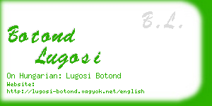 botond lugosi business card